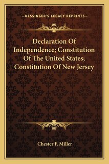 Couverture_Declaration of Independence; Constitution of the United States; Constitution of New Jersey