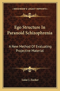 Front cover_Ego Structure in Paranoid Schizophrenia
