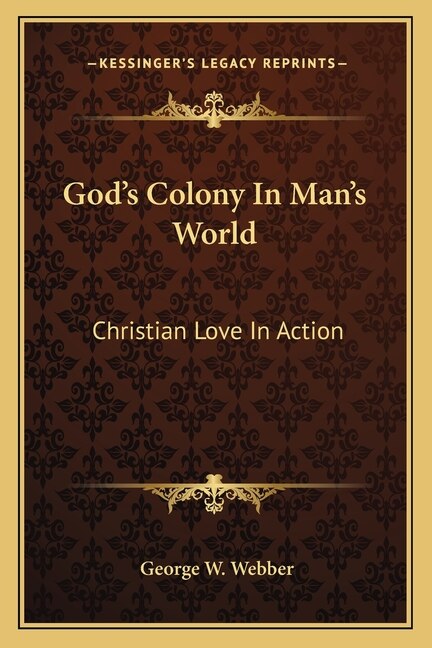 Front cover_God's Colony In Man's World