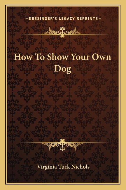 Front cover_How To Show Your Own Dog