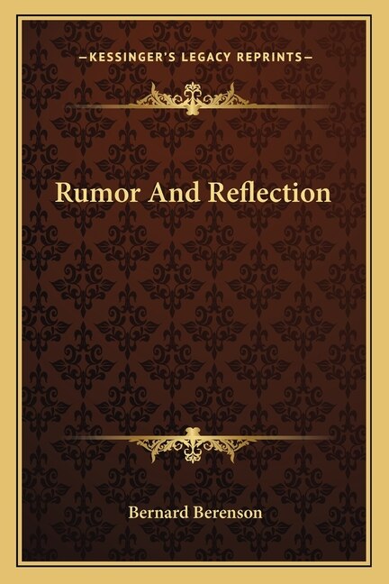 Front cover_Rumor And Reflection
