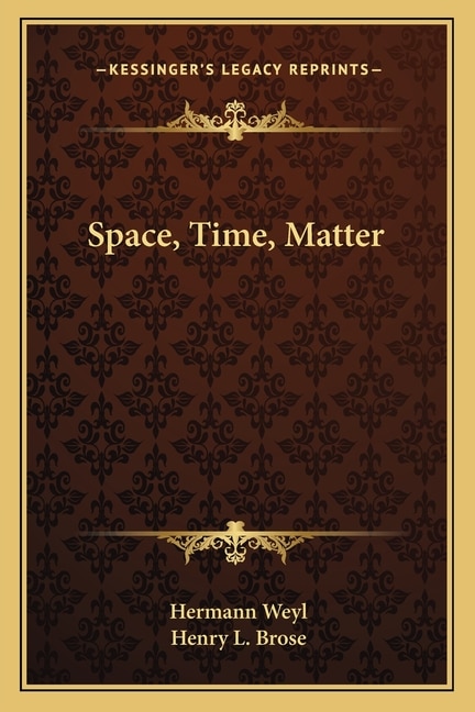 Front cover_Space, Time, Matter