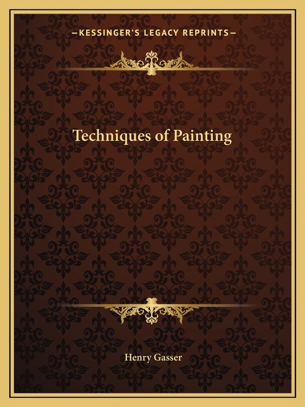 Front cover_Techniques of Painting