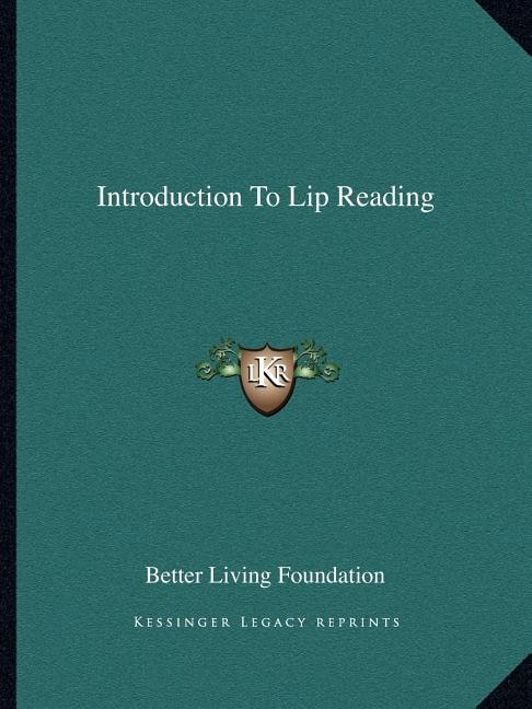 Front cover_Introduction To Lip Reading