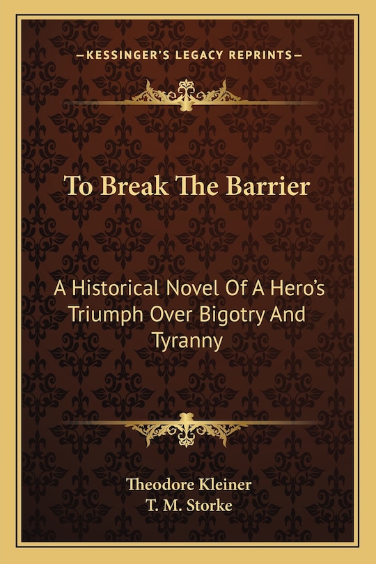 Front cover_To Break the Barrier