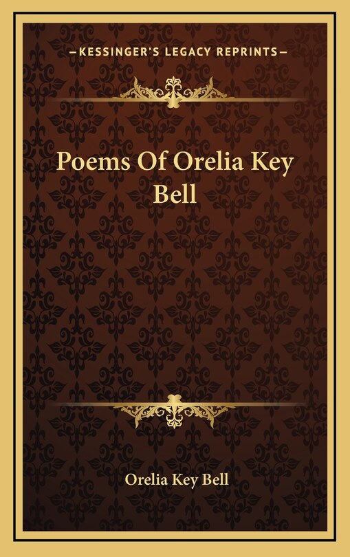 Couverture_Poems Of Orelia Key Bell