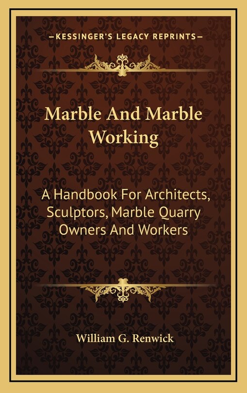 Front cover_Marble And Marble Working