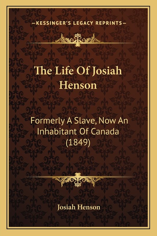 Front cover_The Life of Josiah Henson