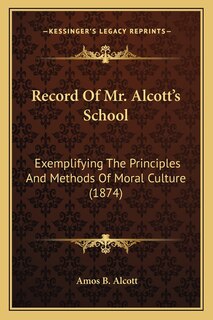 Front cover_Record Of Mr. Alcott's School