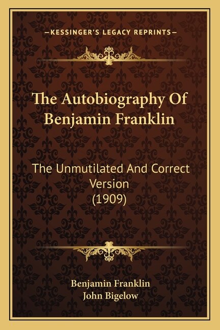 Couverture_The Autobiography Of Benjamin Franklin