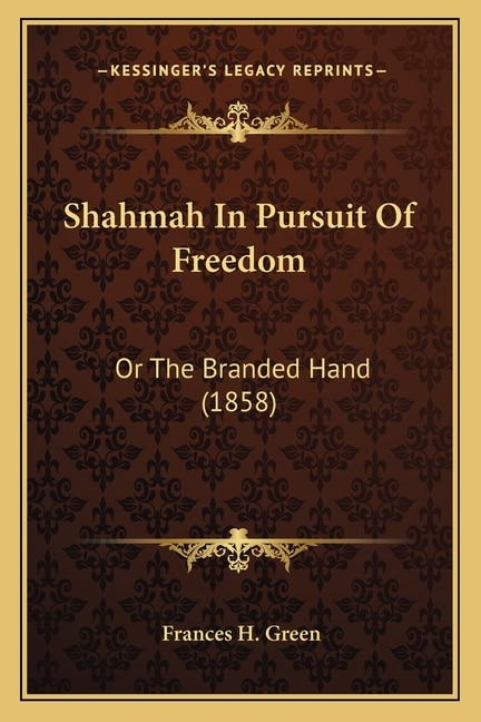 Couverture_Shahmah In Pursuit Of Freedom