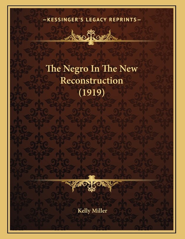 Front cover_The Negro In The New Reconstruction (1919)