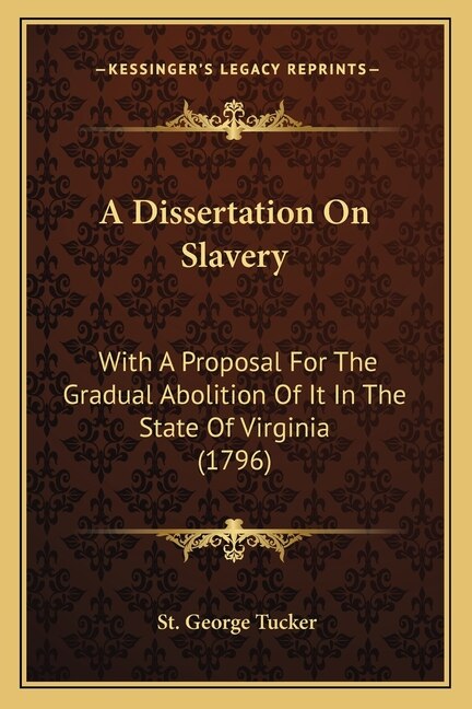 Front cover_A Dissertation On Slavery