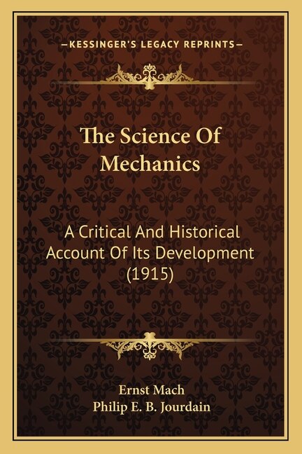 Couverture_The Science Of Mechanics