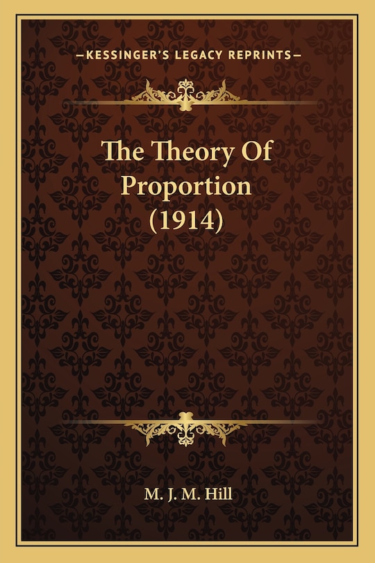 Couverture_The Theory Of Proportion (1914)