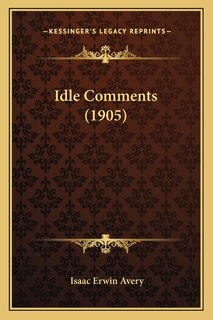 Front cover_Idle Comments (1905)