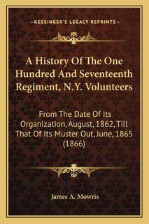 Front cover_A History Of The One Hundred And Seventeenth Regiment, N.Y. Volunteers