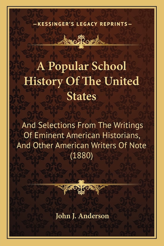 Front cover_A Popular School History Of The United States
