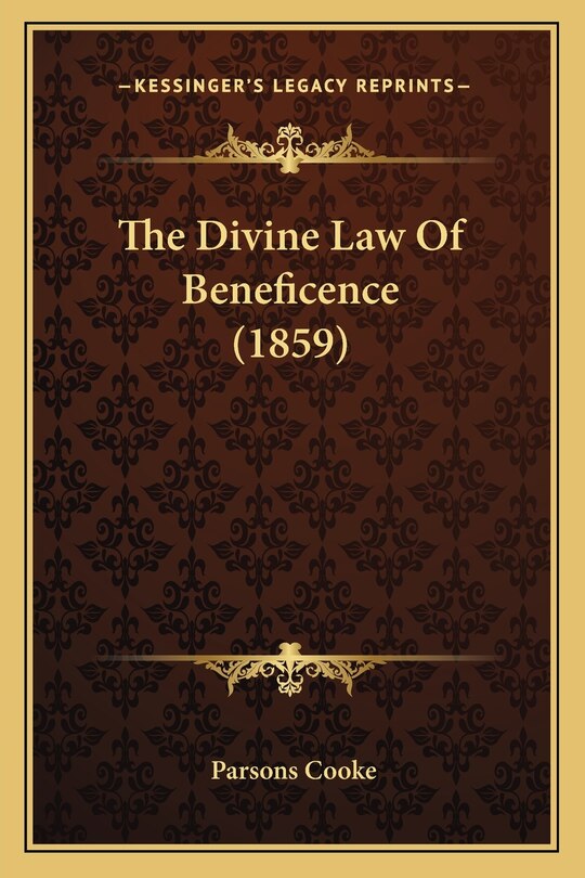 Front cover_The Divine Law Of Beneficence (1859)