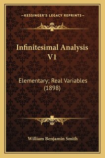 Front cover_Infinitesimal Analysis V1