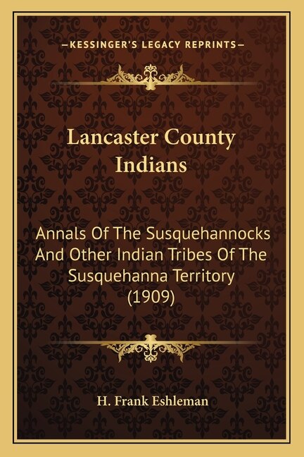 Front cover_Lancaster County Indians