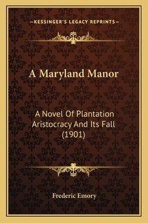 Front cover_A Maryland Manor