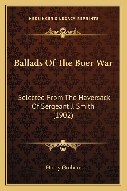 Front cover_Ballads Of The Boer War