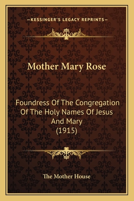 Couverture_Mother Mary Rose