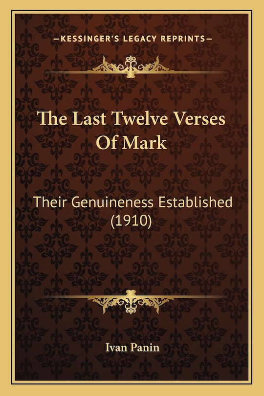 Couverture_The Last Twelve Verses Of Mark