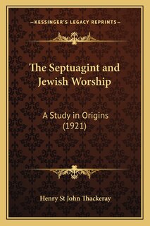Front cover_The Septuagint and Jewish Worship