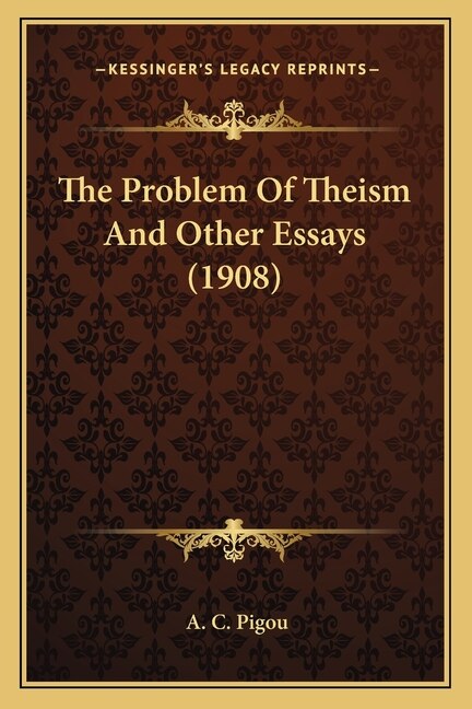 Couverture_The Problem Of Theism And Other Essays (1908)