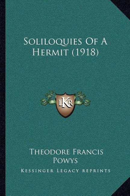 Front cover_Soliloquies Of A Hermit (1918)