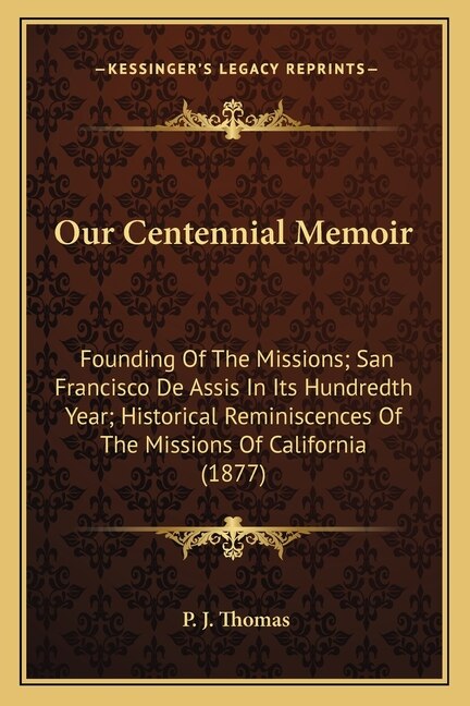 Front cover_Our Centennial Memoir