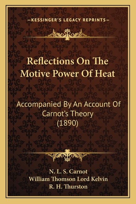 Front cover_Reflections On The Motive Power Of Heat