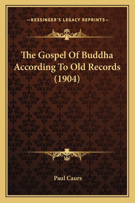 Front cover_The Gospel Of Buddha According To Old Records (1904)