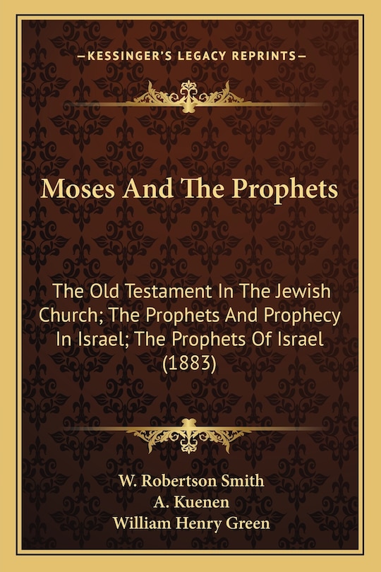 Front cover_Moses And The Prophets