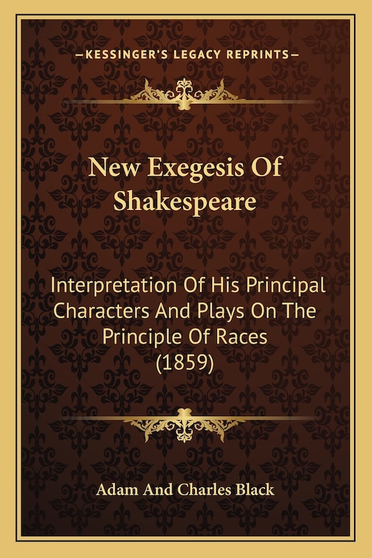 Couverture_New Exegesis Of Shakespeare