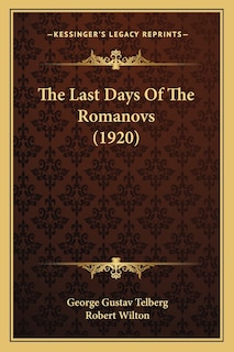 Front cover_The Last Days Of The Romanovs (1920)