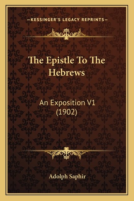 Front cover_The Epistle To The Hebrews