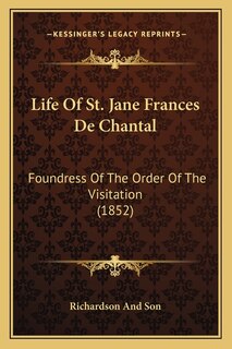 Couverture_Life Of St. Jane Frances De Chantal