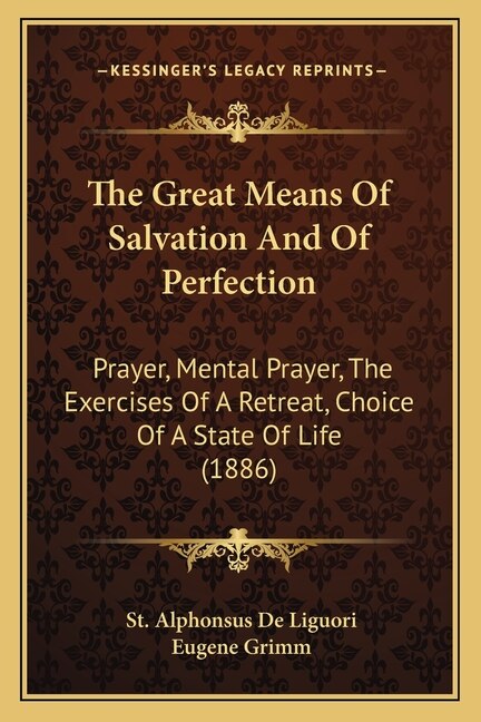 Couverture_The Great Means Of Salvation And Of Perfection