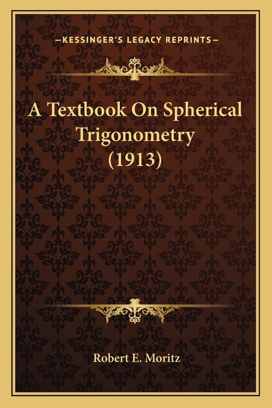Front cover_A Textbook On Spherical Trigonometry (1913)