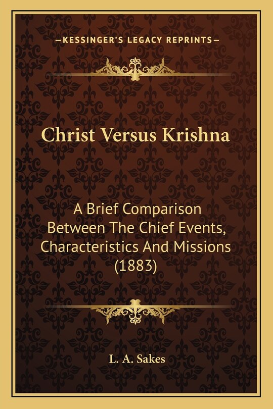 Front cover_Christ Versus Krishna