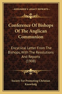Couverture_Conference Of Bishops Of The Anglican Communion