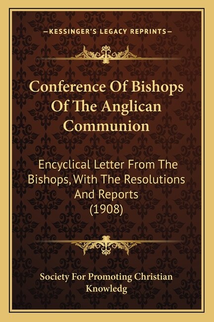 Couverture_Conference Of Bishops Of The Anglican Communion