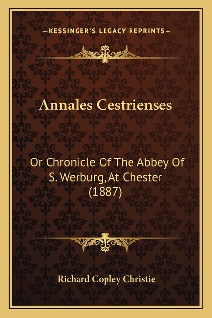 Front cover_Annales Cestrienses