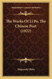 Front cover_The Works of Li Po, the Chinese Poet (1922)