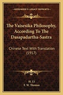 Front cover_The Vaisesika Philosophy, According To The Dasapadartha-Sastra