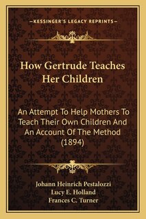 Couverture_How Gertrude Teaches Her Children