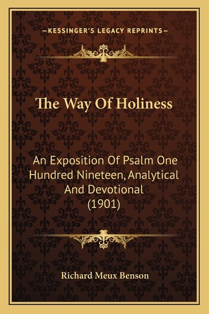 Couverture_The Way Of Holiness